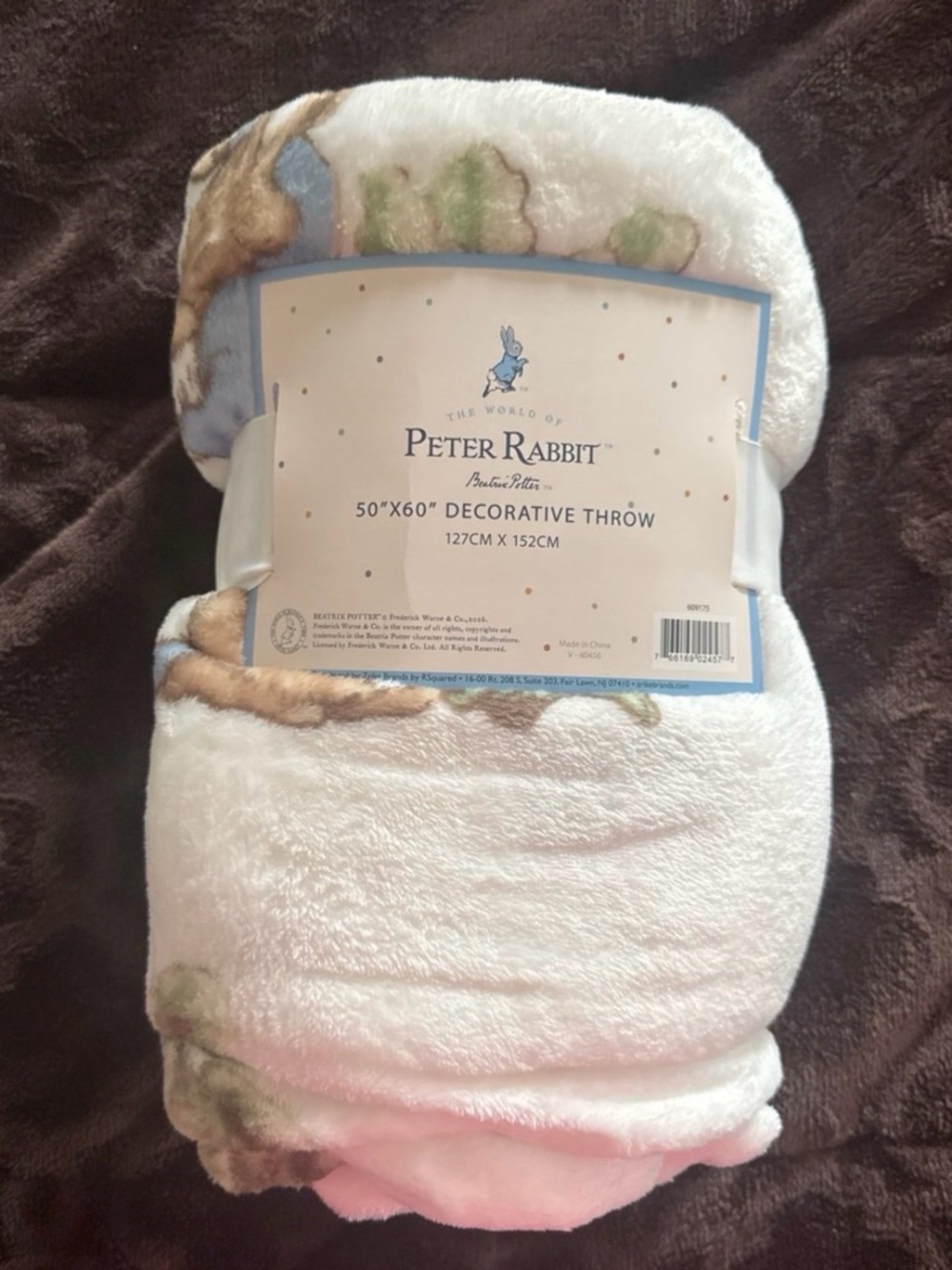 peter rabbit beatrix potter 50 in x 60 in soft fleece throw blanket